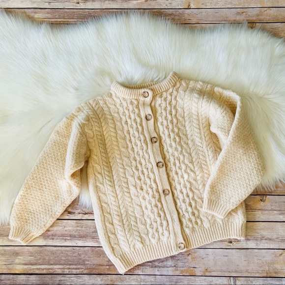 Highland Home Industries Other - Highland Home Industries Chunky Cardigan Sweater Pure New Wool Made In Scotland